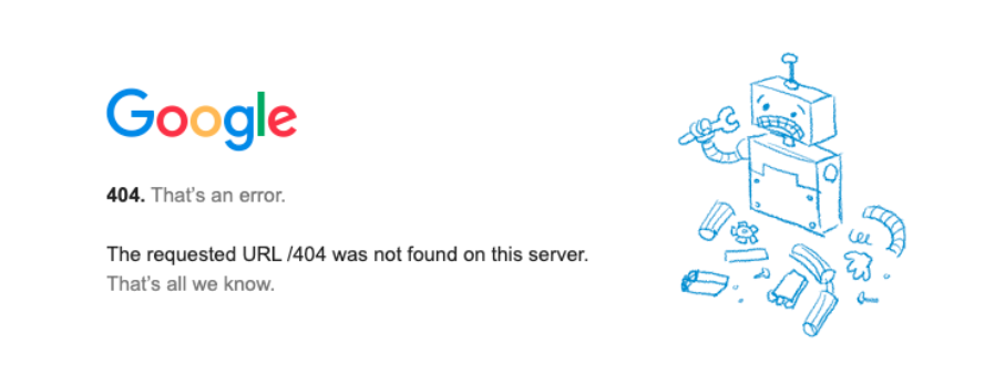 Google 404 頁面